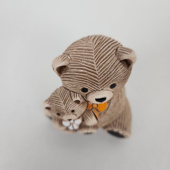 Artisania Rinconada Teddy Bear Uruguayan Hand Carved Pottery Vintage Figurine - Picture 8 of 9